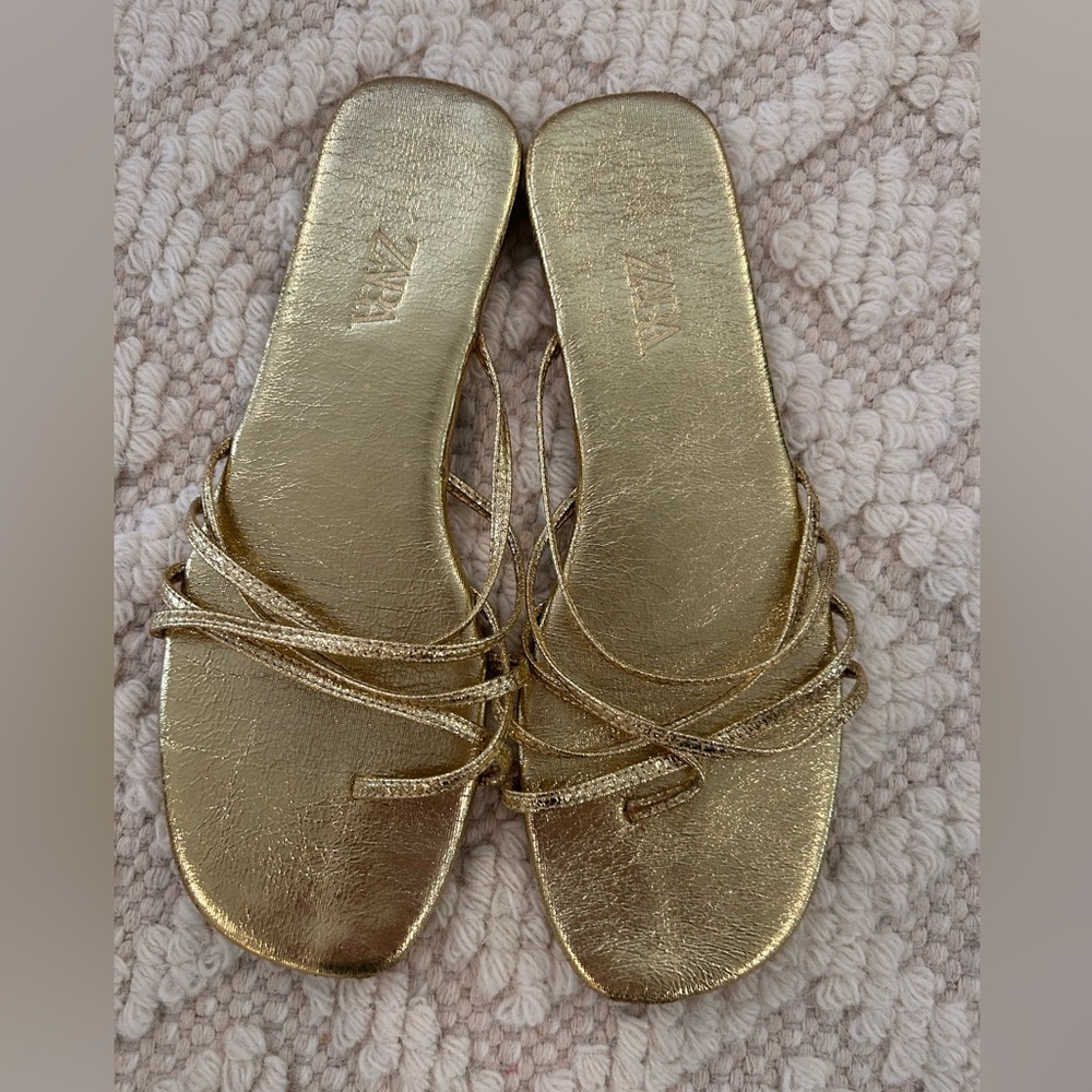 Zara Gold Sandals